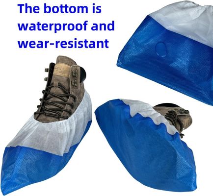 Reinigung Blau und Weiß V206 Schwerlaststoff PP CPE wasserdicht Einwegfußschuhdeckel