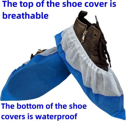 Reinigung Blau und Weiß V206 Schwerlaststoff PP CPE wasserdicht Einwegfußschuhdeckel