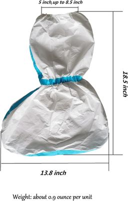 Einweg-Stiefeldeckel Staubdicht, steril, mikro-porös, Sf Weiß mit blauer Linie 15*39cm