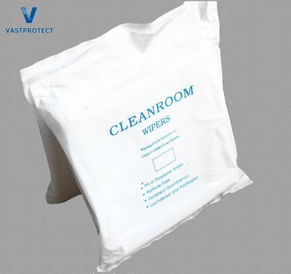 120GSM ESD Anti-statische Lint-freie 100% Polyester Weiße Reinigungswäsche Anpassung