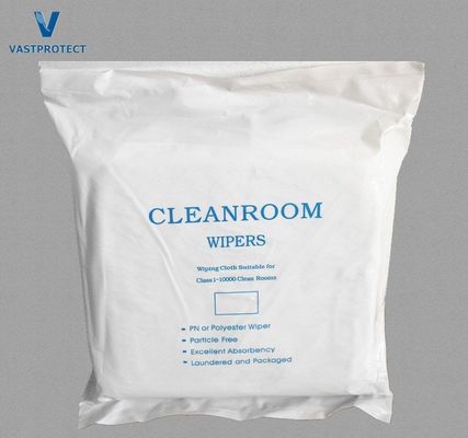 120GSM ESD Anti-statische Lint-freie 100% Polyester Weiße Reinigungswäsche Anpassung
