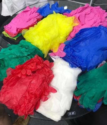 240 mm Länge Pulverfreie, nicht sterile Nitril-Vinyl-Mischungen, Einweg-Prüfhandschuhe