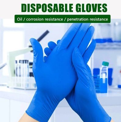 Medizinische Untersuchung V202 Industrielle Pulverfreie Blaue Schwarze Nitril Handschuhe zur Einmalverwendung