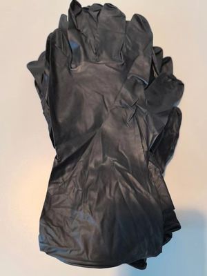 Medizinische Untersuchung V202 Industrielle Pulverfreie Blaue Schwarze Nitril Handschuhe zur Einmalverwendung
