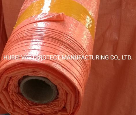 Doppelseitig Orange PE Poly Tarps Roll mit Papierkern und Anpassung einfach gemacht